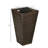 Set of 3 Tall Outdoor Planters w/ Drainage Holes Brown-99786997