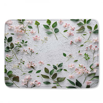 Tapis de bain floral