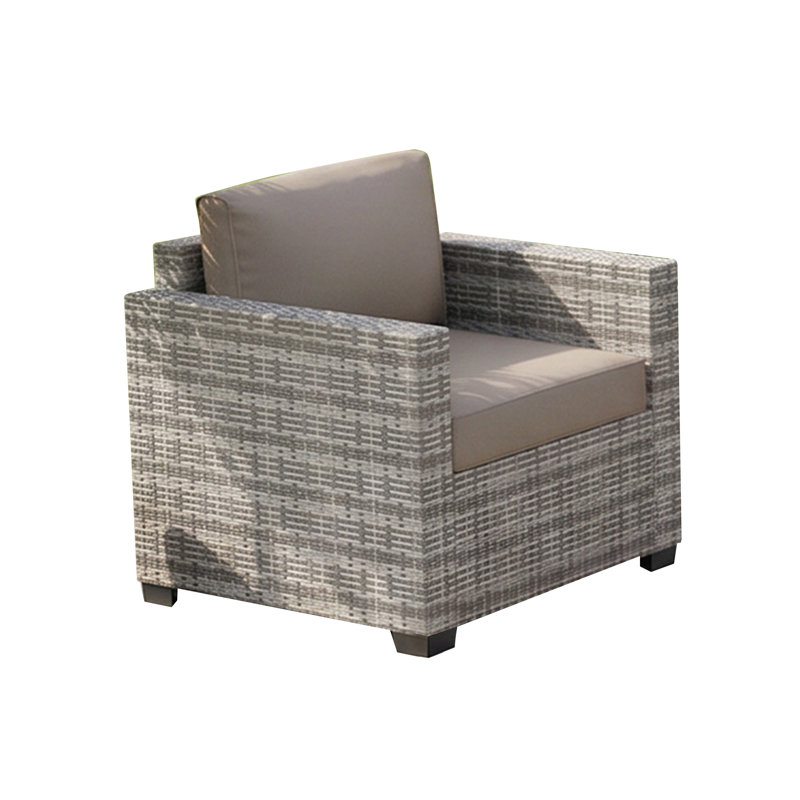 7 Piece Rattan Sectional Seating Group With Cushions, 6327Wh-B11, Beige