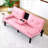 Sofas Couches | 67" Modern Convertible Sofa Bed, Cup Holder, for Apartment Dorm Office | Pink | PVC-124630450