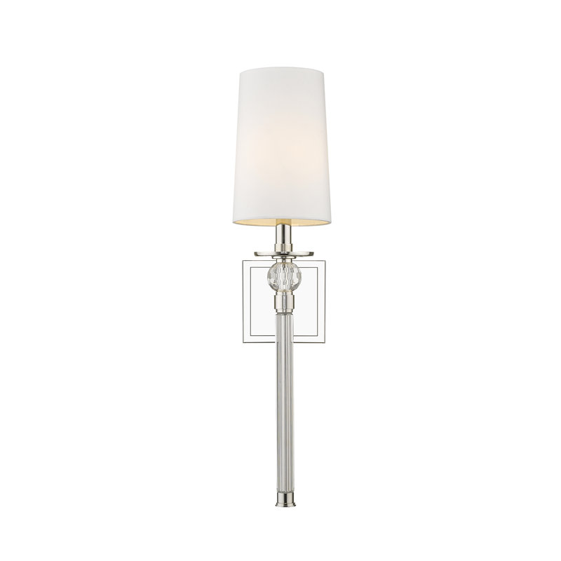 Ophia Armed Sconce, Polished Nickel