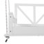 Cadre de lit suspendu en bois d'acacia avec lit simple et balancelle moderne en bois d'acacia TopMAX avec cordes en chanvre de 16,4 pi pour le jardin, la cour, blanc-1570113277