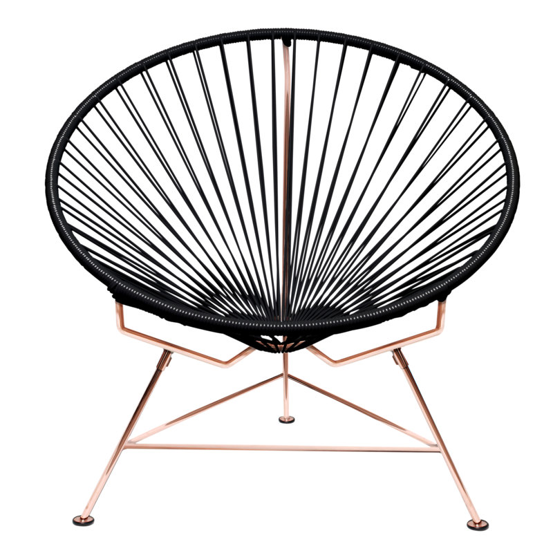 Innit Indoor Handmade Lounge Chair, Black/Copper