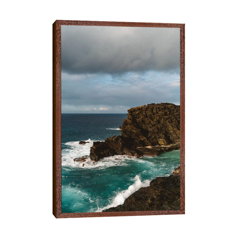Oahu Hawaii by Bethany Young - Print on Canvas, Classic Brown Wood Framed, 152.4cm H x 101.6cm W x 3.81cm D