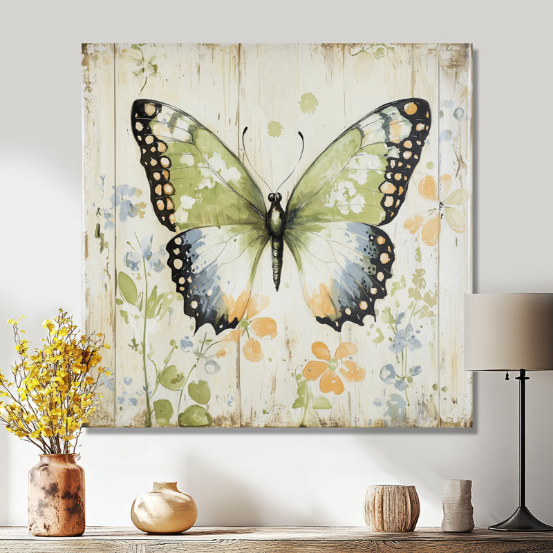 Minimal Butterfly In Flight I - animaux, décoration murale en métal, impression sur métal, H 36 po x l 36 po x P 0,84 po