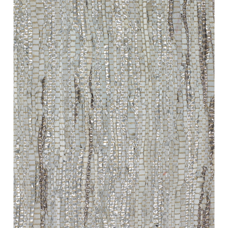 Jazz Hand Loomed Area Rug in Silver/Gray, Rectangle 7'9" x 10'6"