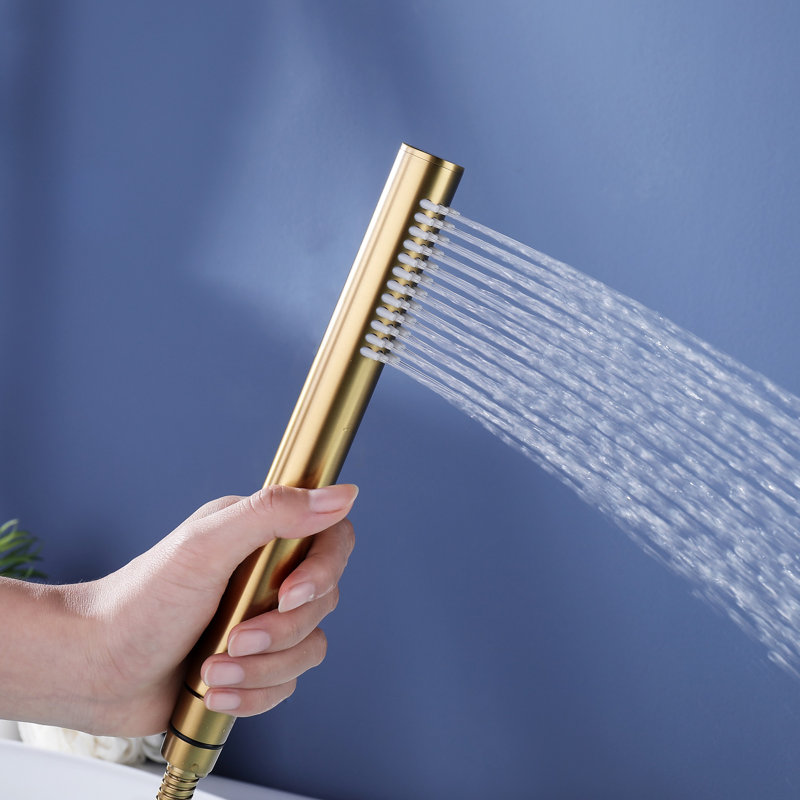 roind Tub Faucet with Handheld Shower Faucet, Brushed Gold