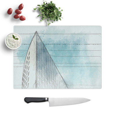 Tempered Glass Architecture Sketch Vol.24 Chopping Board