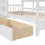 Lit simple en bois avec 2 tiroirs, lit pour enfant avec tablette de rangement et maisonnette, blanc-971166858