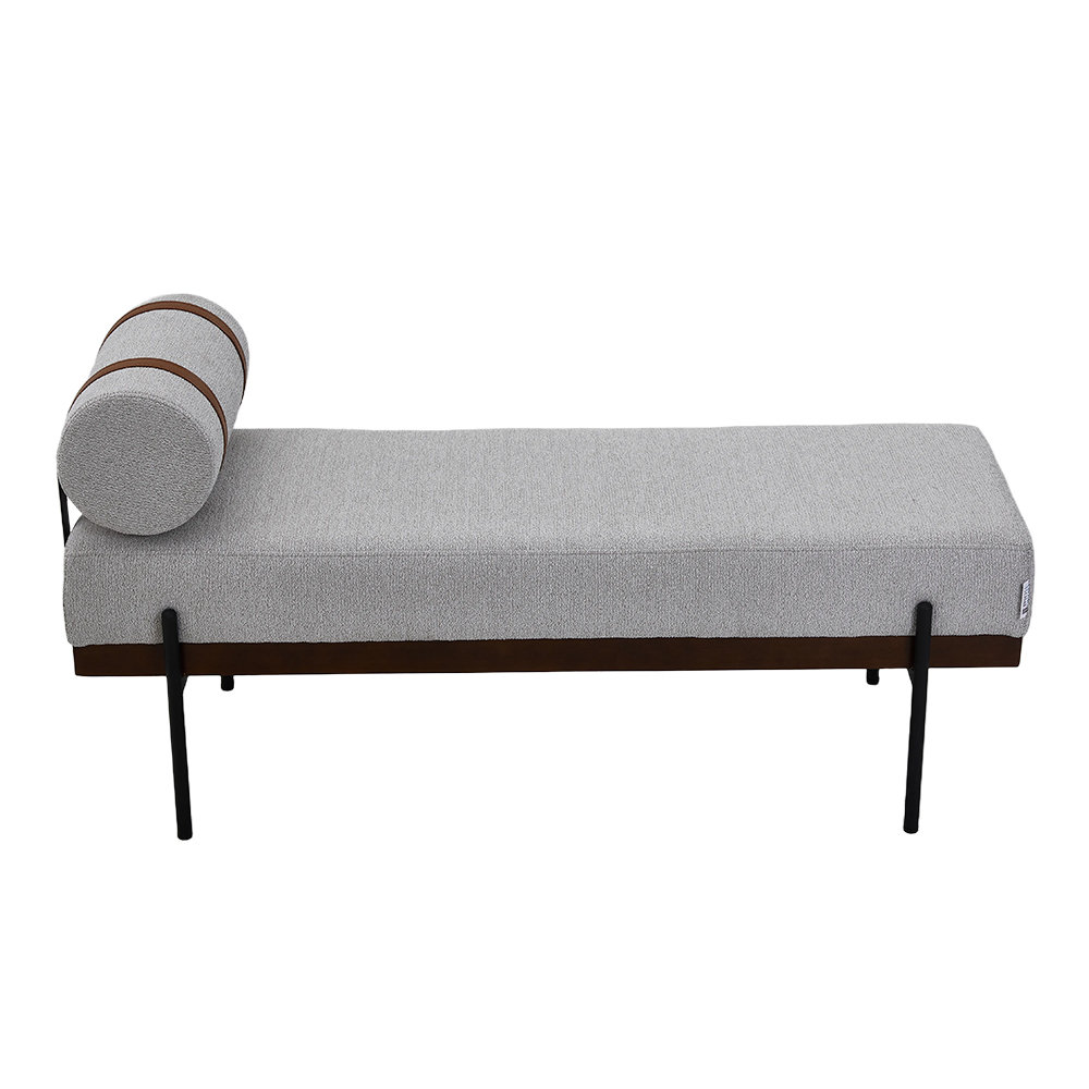 Modern Light Grey Ottoman Bench