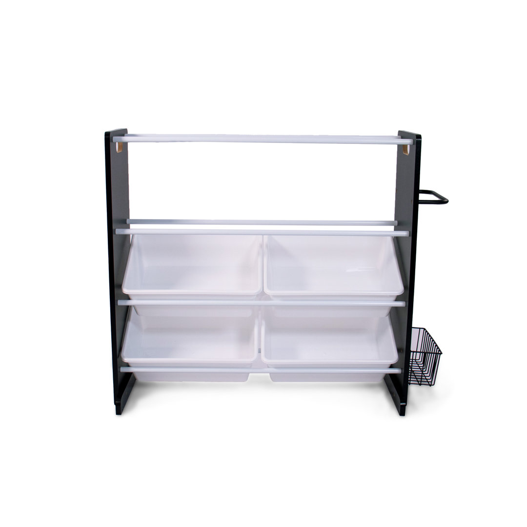 Nellir 34'' W Manufactured Wood Storage Rack Rebrilliant