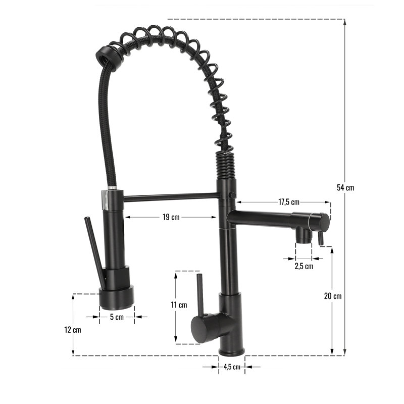 Belfry Kitchen Kitchen Faucet, Black