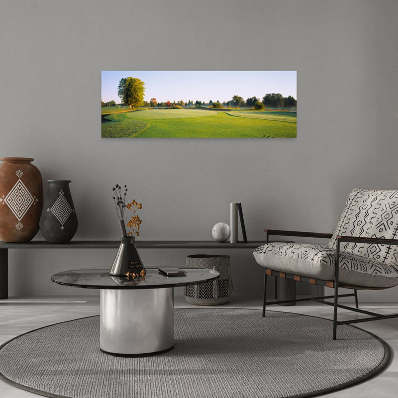 Trees On A Landscape Fairfax National Golf Club Centreville Virginia USA by Chris John/PDI - Wrapped Canvas Panoramic Print