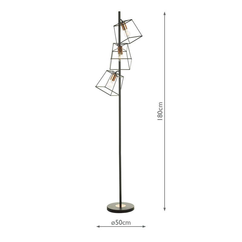 Chrisholm 180cm Column Floor Lamp, Copper
