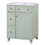 Armoire de meuble-lavabo 24 po avec lavabo en céramique, 2 tiroirs, 1 porte-313153176