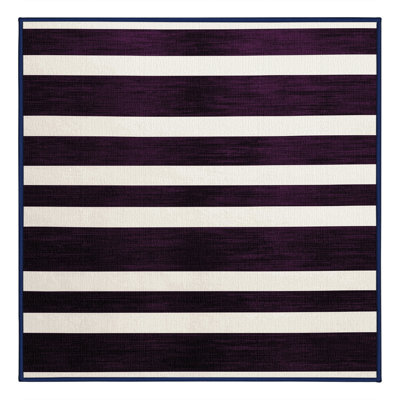 Machine Washable Horizontal Stripes Purple Area Rug