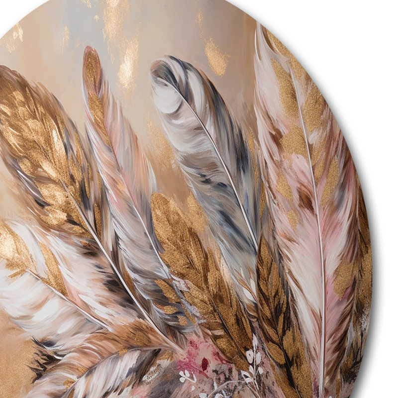 Plume d'or Boho Majesty, H 16 po x l 16 po x P 1 po