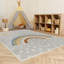 Tapis moderne gris / ivoire / jaune lavable à la machine Bluette Rainbow Dot-1718058416