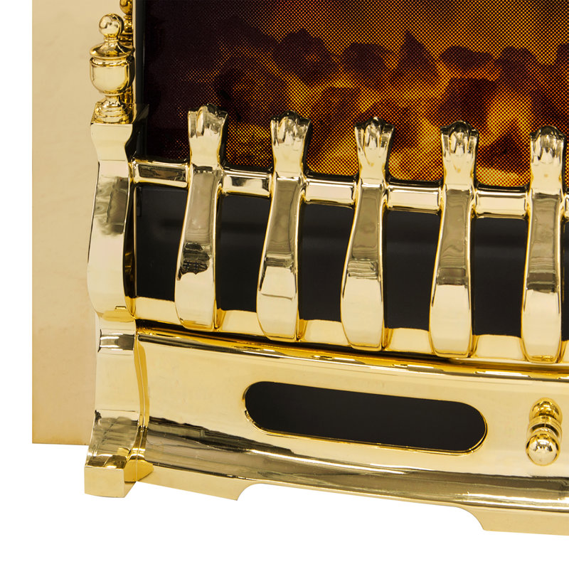Blenheim Adam 50.7cm W Fireplace Insert with 6824.28 BTU, Brass