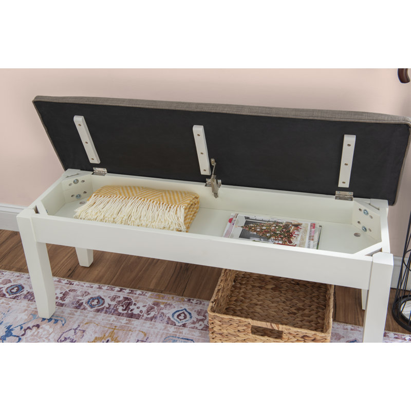 Banc de rangement à couvercle rabattable Eltingville, Taupe