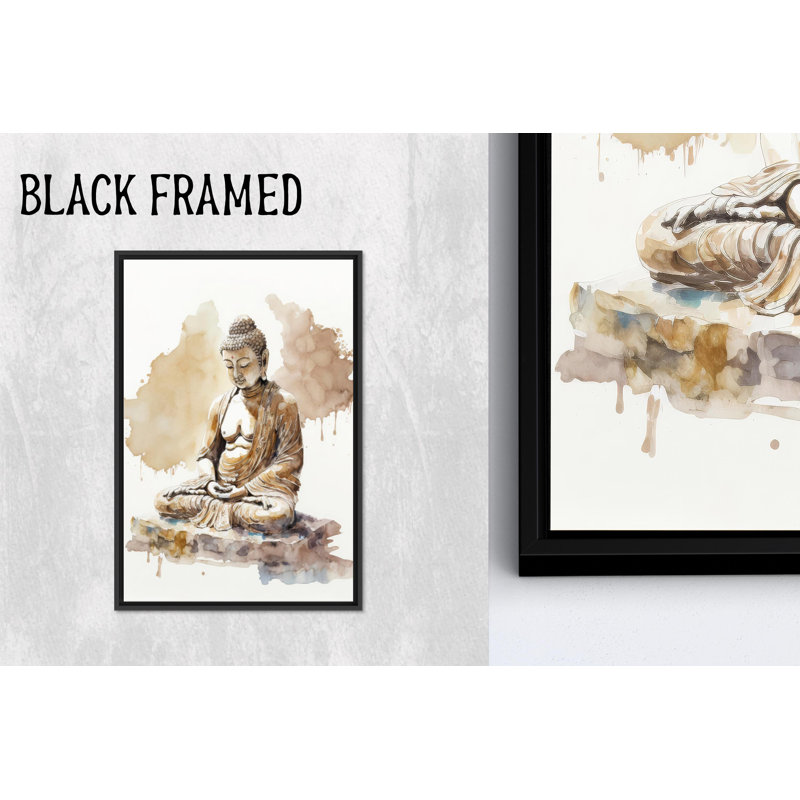 Impression sur toile de Bouddha: décor de chambre de méditation sereine, art moderne, 1P, 63,1 po H x 39,4 po l