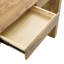 Table de bar en bois naturel de 50 po de long, finition lisse, capacité de rangement pratique des tiroirs, tiroirs fonctionnels, bords sablés fins, hauteur ergonomique