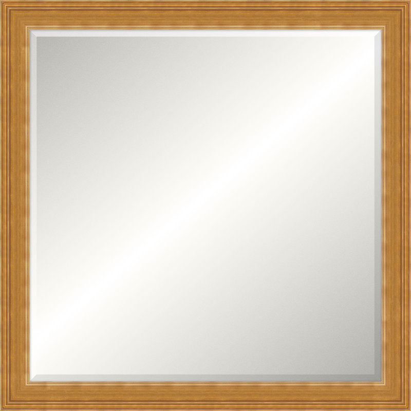 Alden Solid Wood Floor Mirror, Square, 27.75" x 27.75"