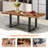 Solid Wood Top Metal Base Dining Table