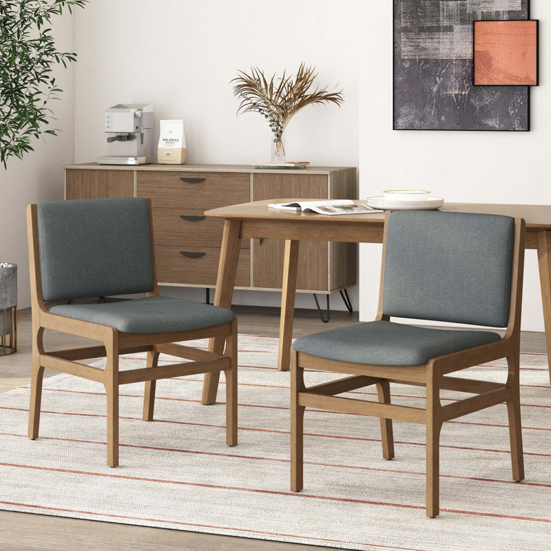 Wood Frame Dining Chairs Set of 2