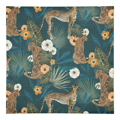 Serviette en coton 10 po Tropical Cheetah