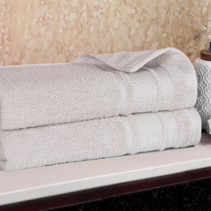 Serviette de bain Haidar, Platine