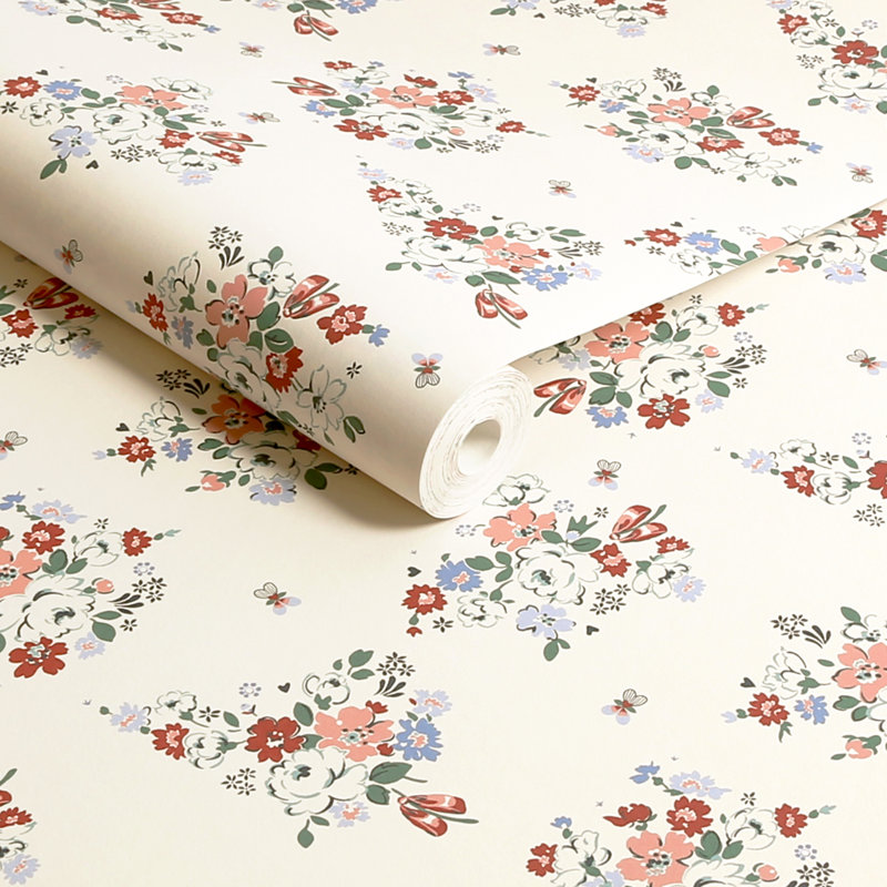 Cath Kidston Clifton Floral Wallpaper, Beige