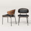 2 chaises de salle à manger, chaises de style moderne Mid-Century et chaises décoratives sans accoudoirs-1604505364