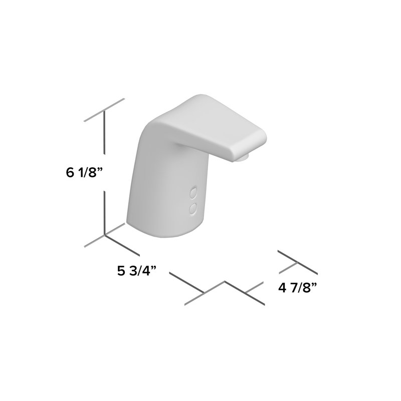 Sculpted Single-Hole Gooseneck Ac-Powered Commercial Bathroom Sink Faucet with Insight Technology, Temperature Mixer and 5-3/4" Spout