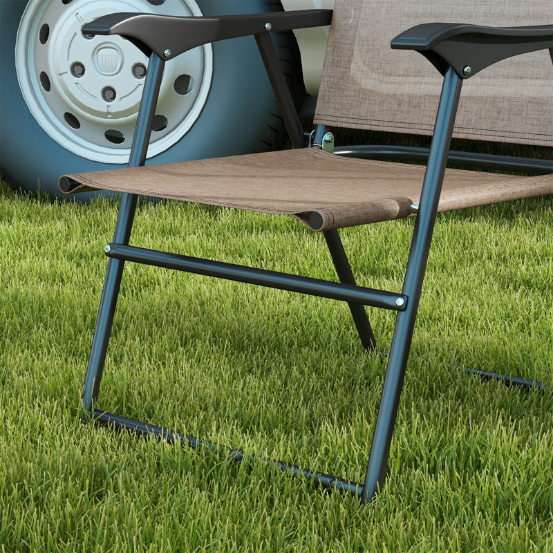 Chaises de patio pliantes Outsunny, Brun