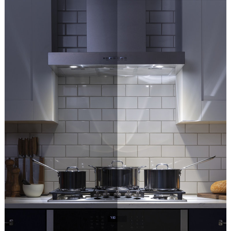 36” 350 CFM Convertible Designer Wall Mount Range Hood