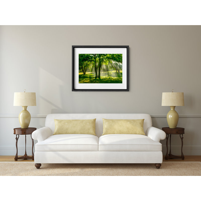 Summer Rain Print by Joseph Regan, 26" H x 36" W x 0.75" D, Black