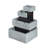 Decorative 4 Tier Gray and Black Block Fountain with Light