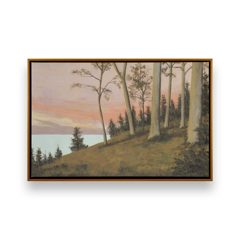 Impression sur toile, "Télécommande Lakeshore I" par Michael Willett, H 30 po x l 40 po, Doré