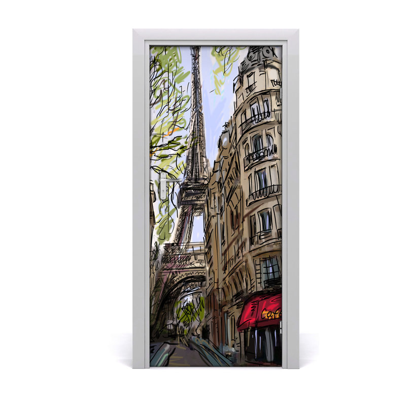 Eiffel Tower Door Decal