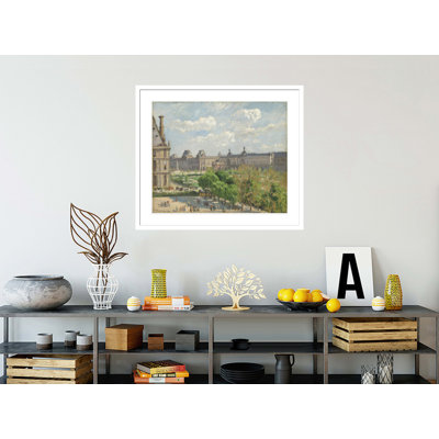 Place du Carrousel Paris par Camille Pissarro, impression giclée sur cadre