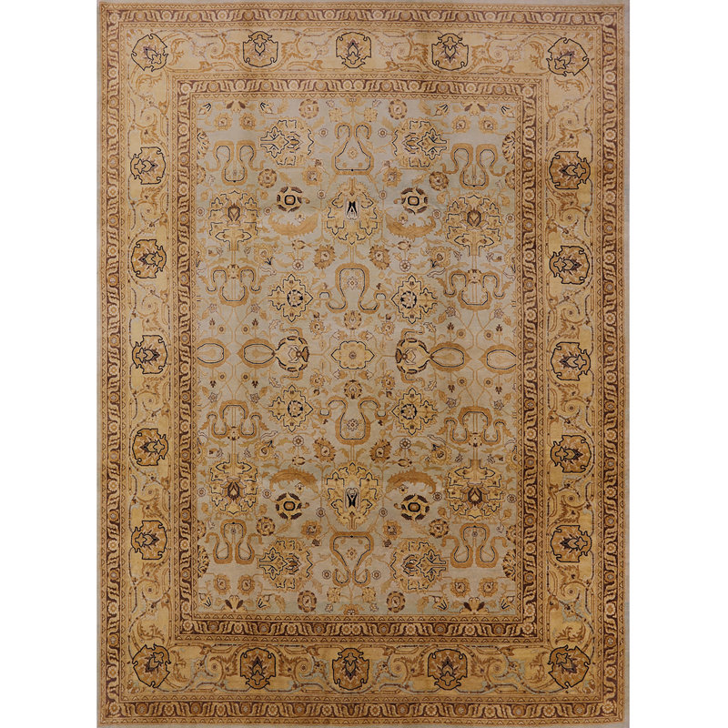 Tapis oriental beige / jaune Casco, Rectangle 3 pi x 5 pi