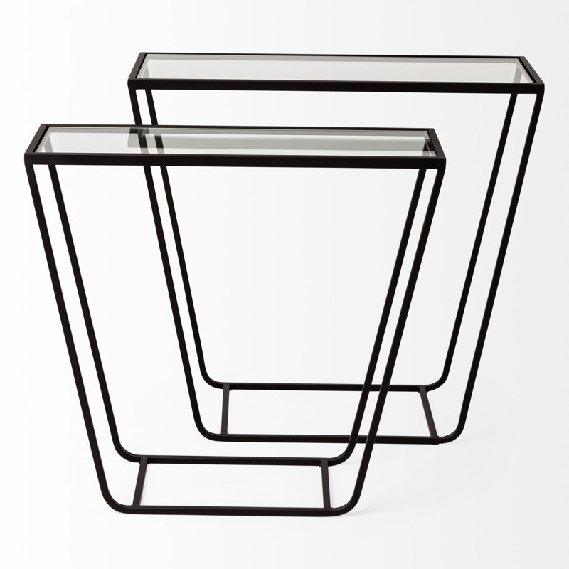 Tables gigognes en verre