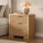 23.6'' Modern 3-Drawer Nightstand with Charging Station, Wood Bedside Table for Living Room Closet-515922721-508427243