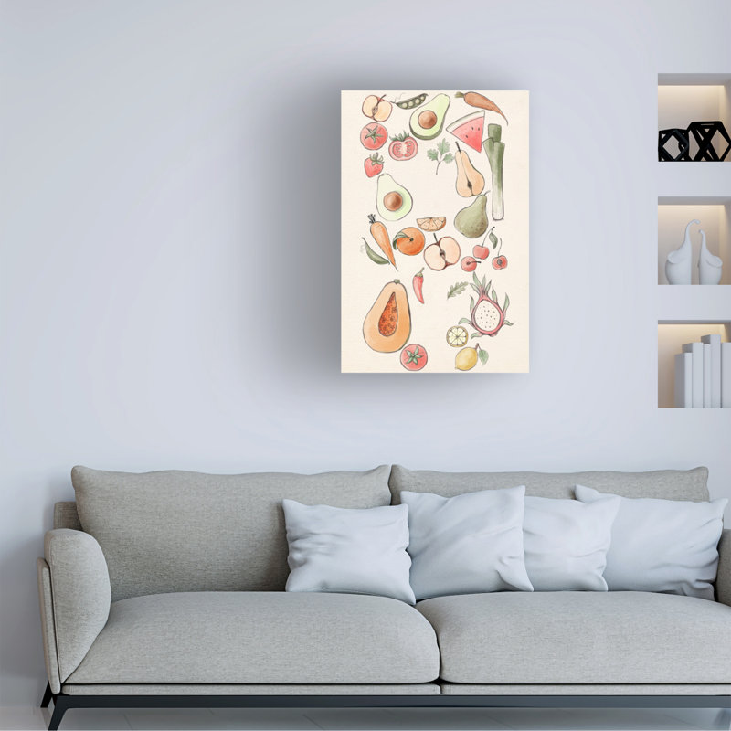 Illustration de légume tropical sur toile par Xuan, H 19 po x l 12 po x P 2 po