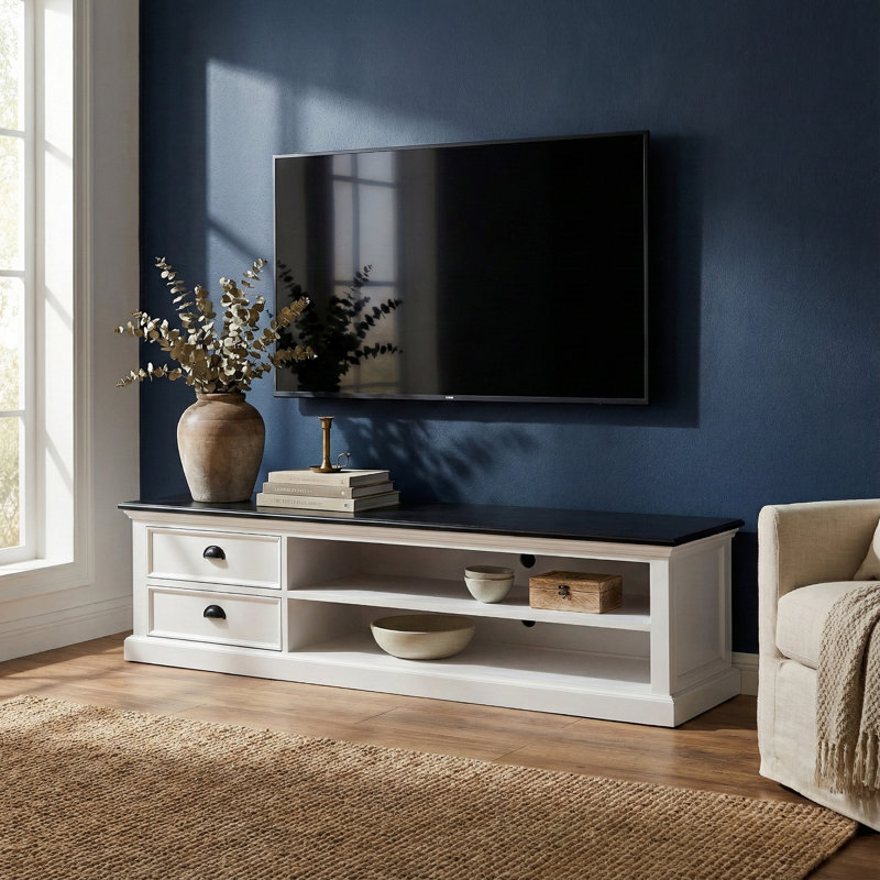 Guildford TV Stand, Brown/White