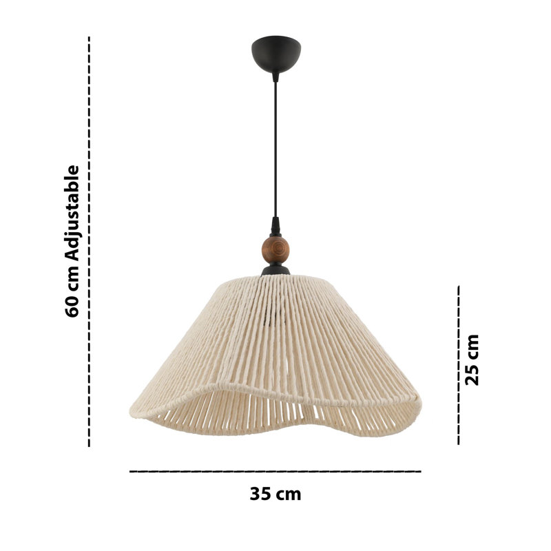 Chandelier, Ecru, Black/Brown