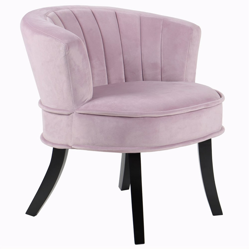 Crespin Upholstered Slipper Chair, Amethyst