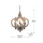Lustre en bois French Country