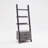 Two Drawer Ladder Bookcase Metal Bar Handles Distressed Grey And Black Two Tone Colour